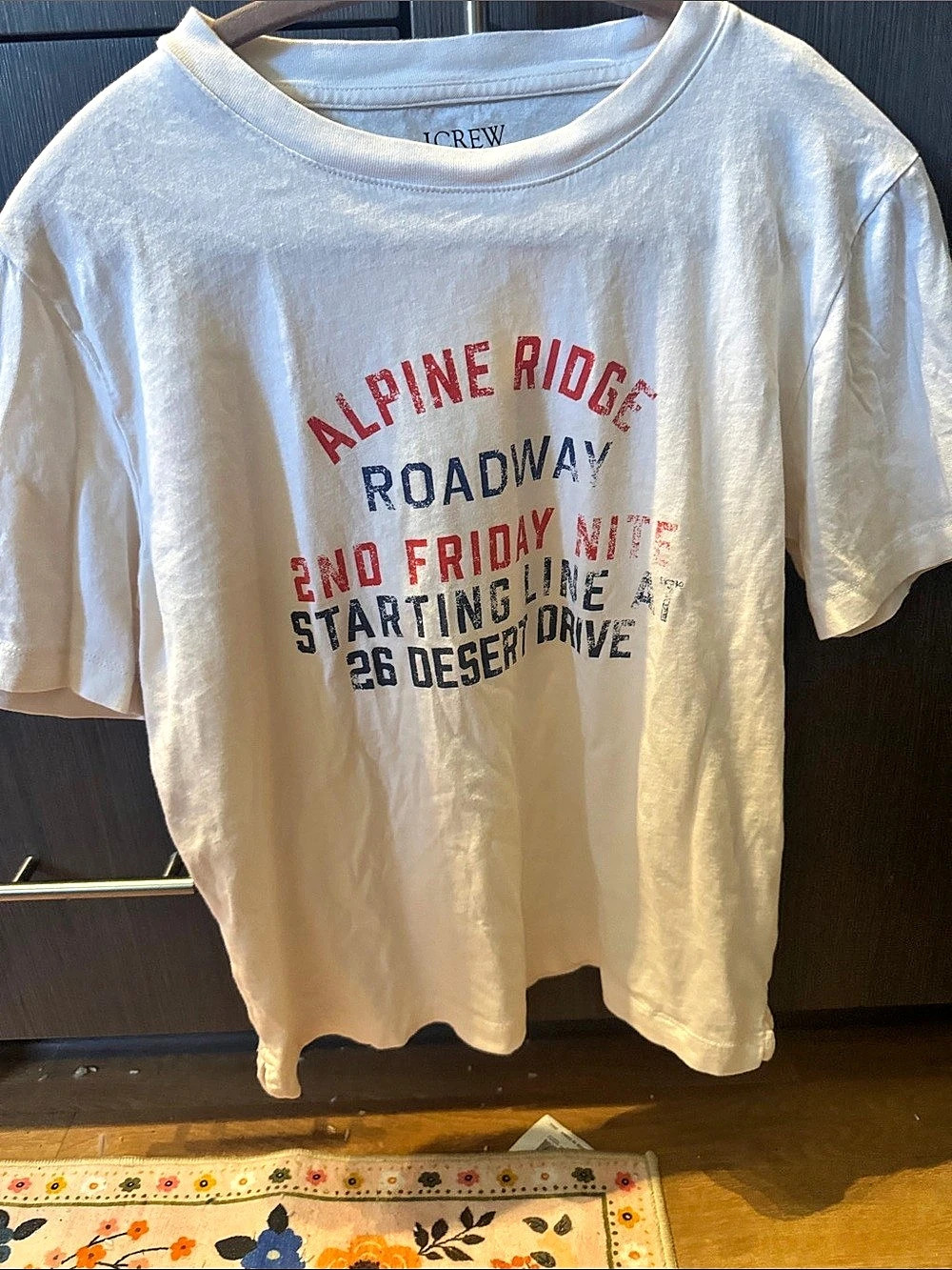 J.Crew Alpine Ridge Graphic Tee White Short Sleeve vintage jersey small